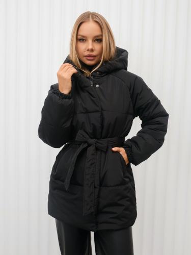 Полупальто женское зимнее с капюшоном