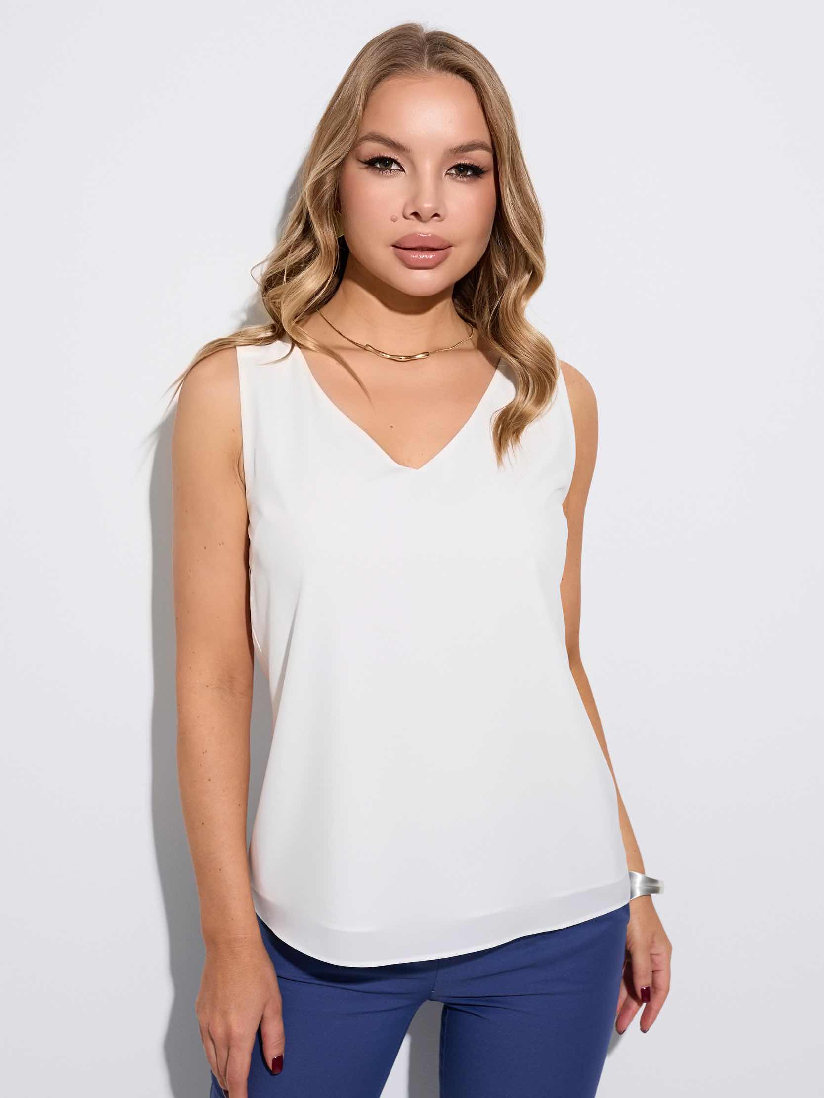 Топ женский классический, белый