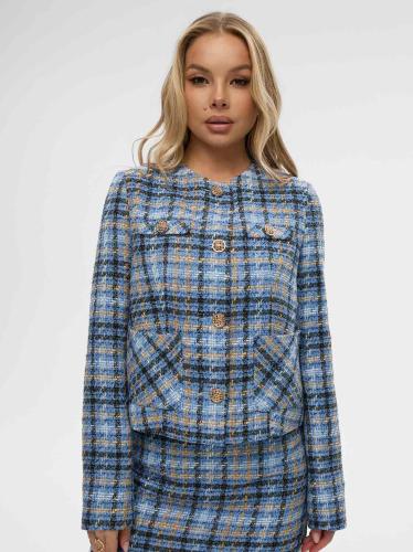 Женский жакет из твида в клетку Женский жакет из твида в клетку