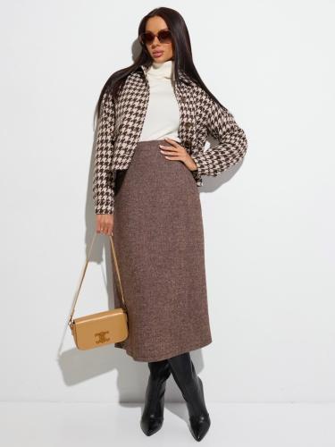 Юбка миди из твида