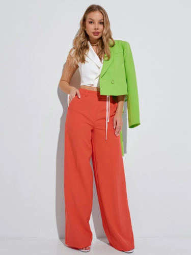 Брюки-палаццо женские классические, оранжевые