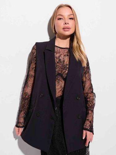 Топ женский из кружева с длинными рукавами