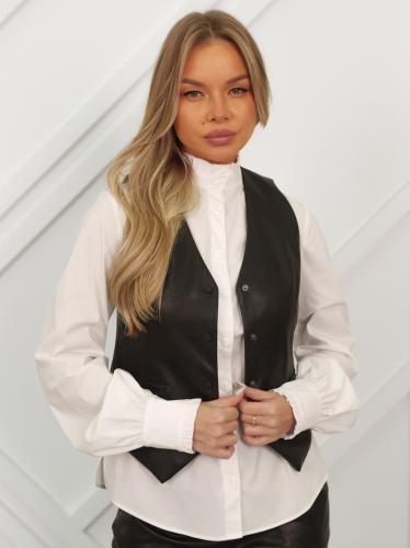 Жилет женский классический из экокожи