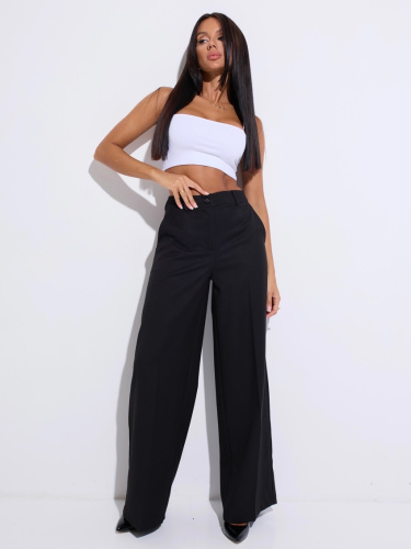 Брюки-палаццо женские классические, черные