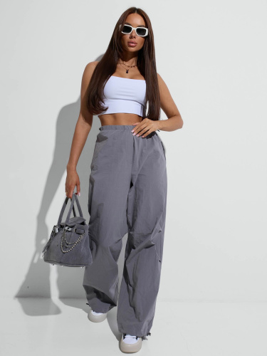 Брюки-баллоны спортивные женские, серые