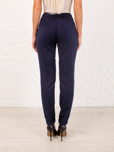 Брюки женские офисные из вискозы, темно-синие