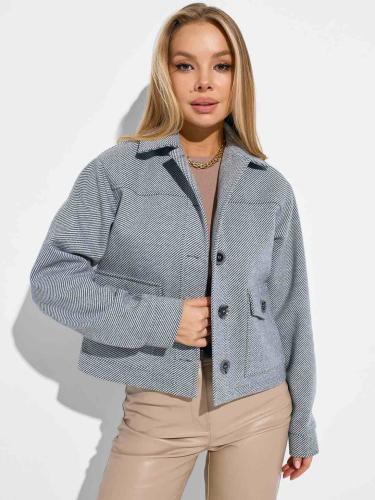 Куртка-рубашка из пальтовой ткани