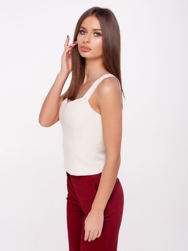 Топ женский классический удлиненный, бежевый Топ женский классический удлиненный, бежевый