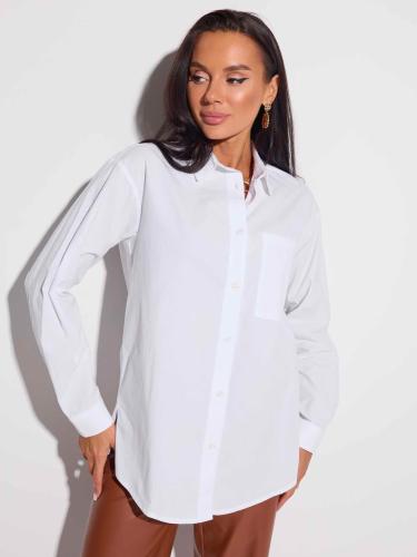 Рубашка женская хлопковая с накладным карманом