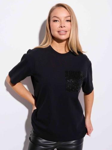 Футболка нарядная с пайетками