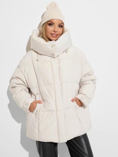 Зимний пуховик удлиненный с капюшоном