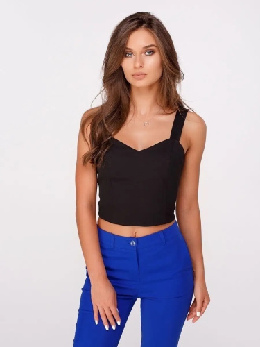 Кроп-топ женский классический, черный Кроп-топ женский классический, черный