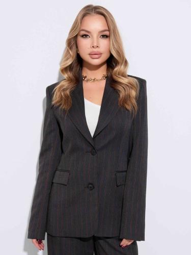 Жакет женский приталенный в полоску