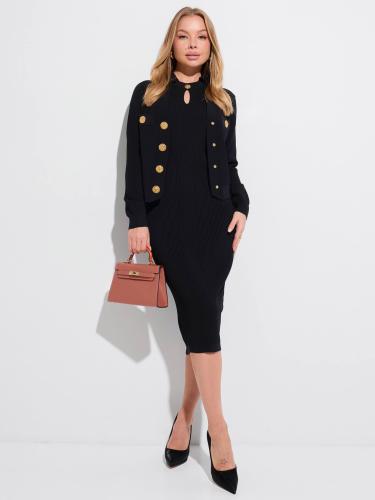 Костюм женский трикотажный с платьем и жакетом