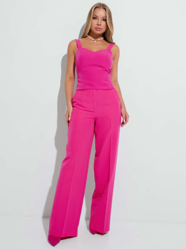 Брюки-палаццо женские классические, фуксия