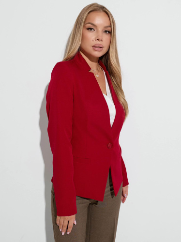 Жакет женский приталенный, бордовый