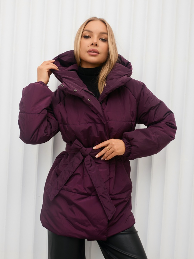 Женское зимнее полупальто фото