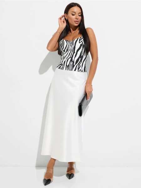 Топ женский классический удлиненный, зебра