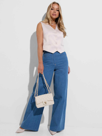 Джинсы трубы женские широкие