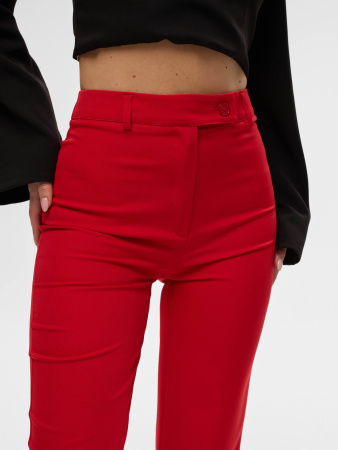 Брюки клеш женские классические, красные