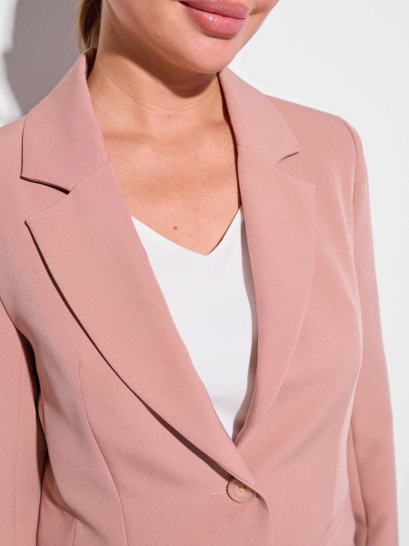 Жакет женский укороченный приталенный, темно-бежевый