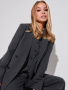 Брючный костюм-тройка женский с двубортным жакетом, графит