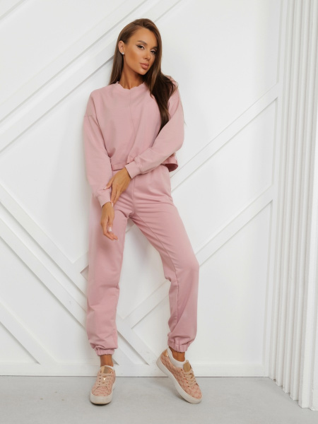 Брюки спортивные женские, темно-розовые