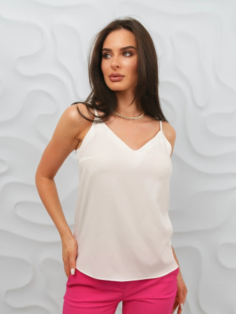 Топ женский на бретельках, белый