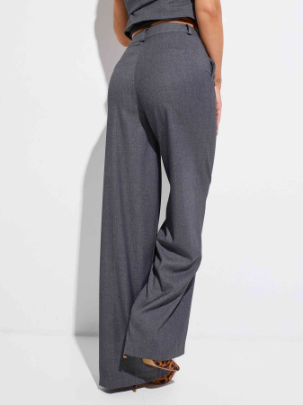 Женские брюки-палаццо из вискозы, темно-серые
