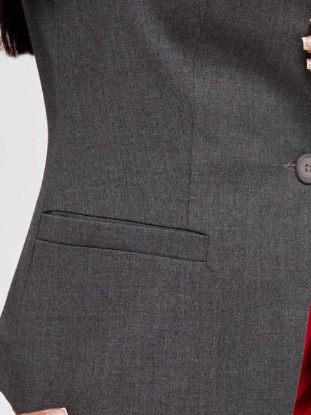 Жакет женский приталенный из вискозы, темно-серый