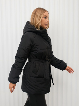 Полупальто женское зимнее с капюшоном