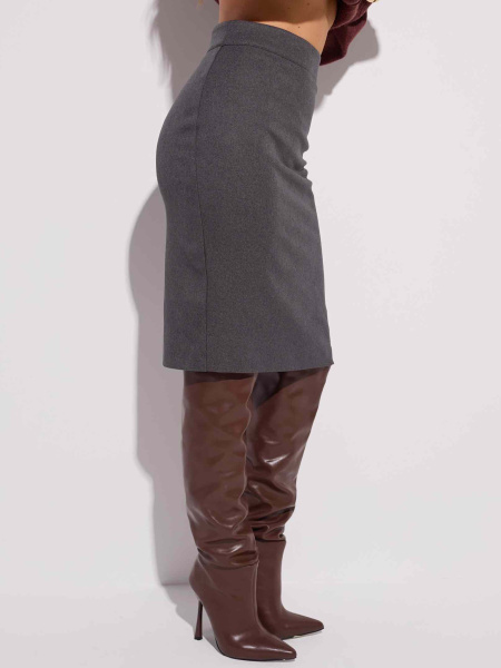 Юбка-карандаш классическая, серая