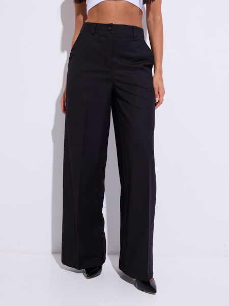Брюки-палаццо женские классические, черные