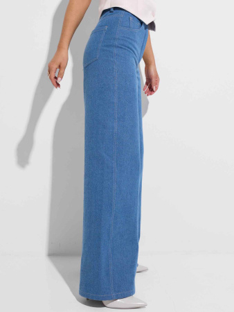 Джинсы трубы женские широкие