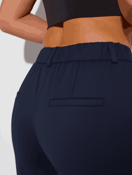 Брюки классические прямые из вискозы, темно-синие