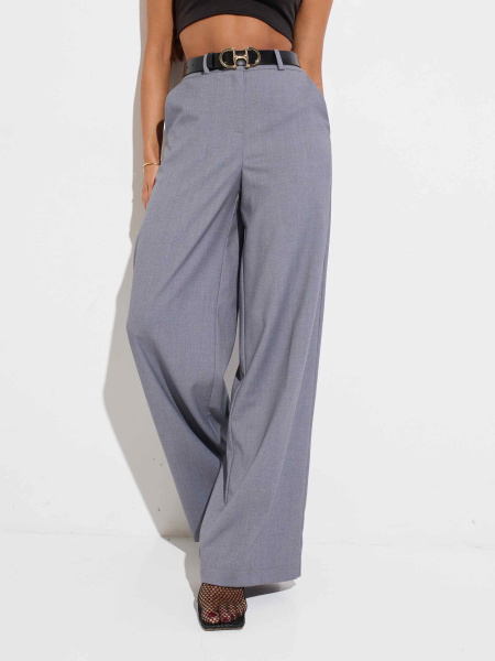 Женские брюки-палаццо из вискозы, серые