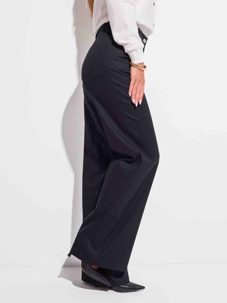 Джинсы трубы женские, черные