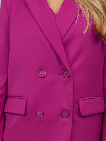 Жакет женский двубортный из вискозы, сиреневый