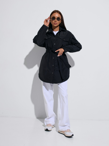Куртка-рубашка женская, черная