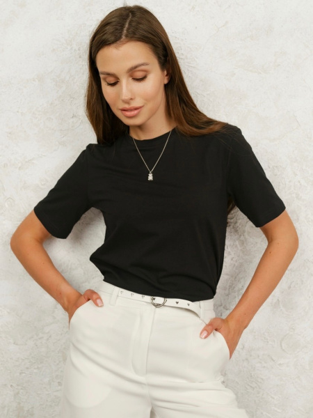 Футболка женская базовая, черная