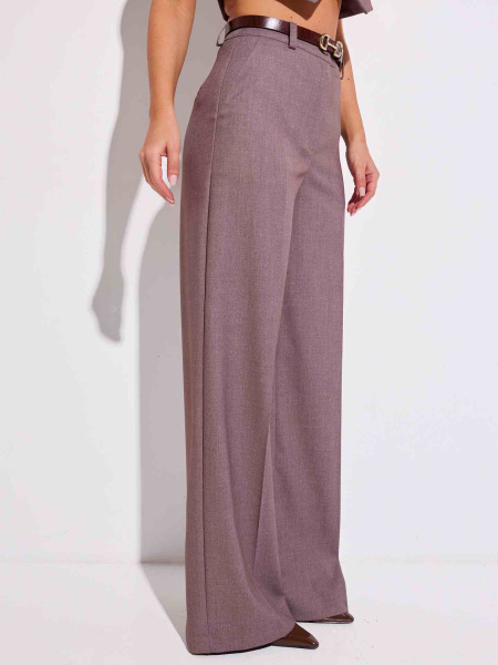 Женские брюки-палаццо из вискозы, капучино