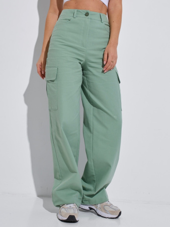 Брюки-карго женские, оливковые