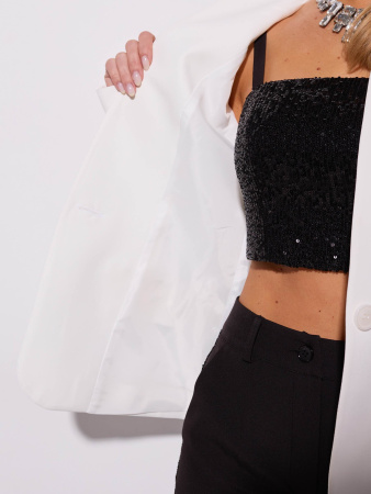 Жакет женский приталенный с воротником-стойкой