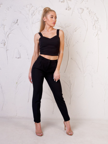 Брюки женские офисные классические, черные