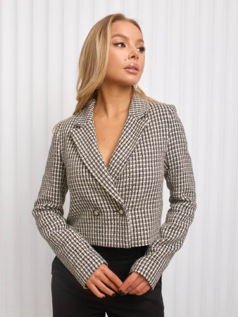 Жакет женский укороченный из твида