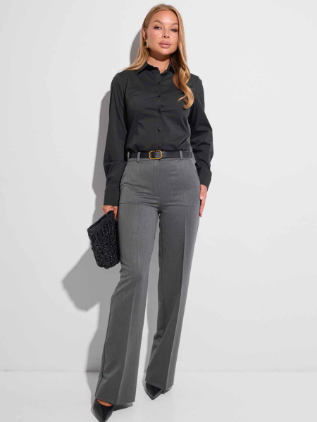 Брюки из вискозы классические, темно-серые