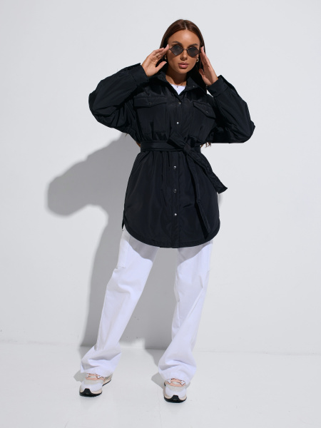 Куртка-рубашка женская, черная