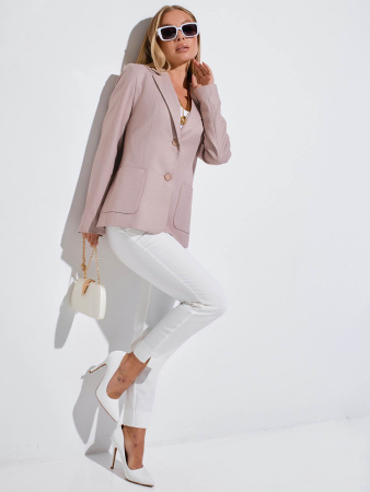 Женский классический приталенный жакет из вискозы