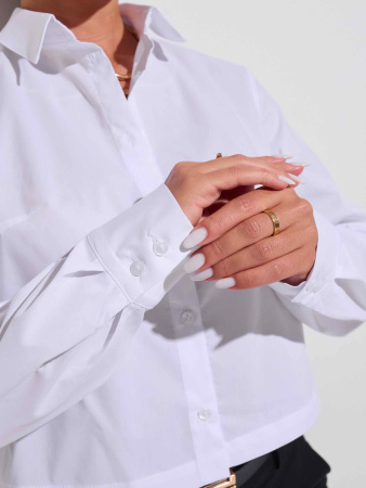 Рубашка женская укороченная из хлопка