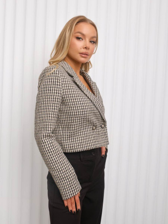 Жакет женский укороченный из твида